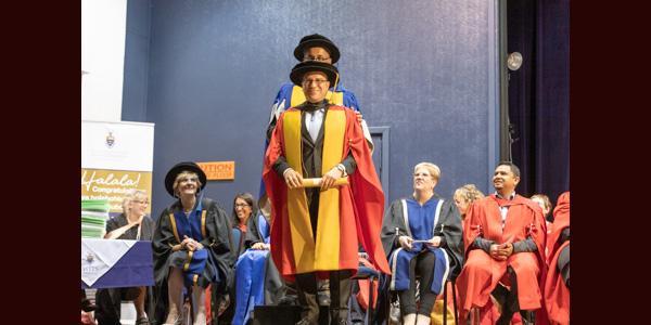 Stavros Nicolaou of Aspen received an honorary DSc Med from Wits at the Faculty of Health Sciences graduation in December 2019